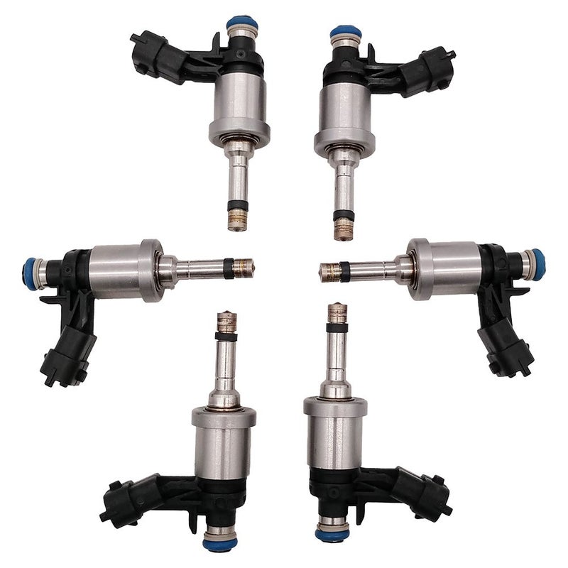 Germban 12638530 6pcs Fuel Injectors 6 Holes Replacement for Buick 2009-2011 Enclave 2010-2011 Lacrosse for Cadillac 2008-2011 CTS STS for Traverse Camaro 3.6L-V6 FJ994 2173445 - Image 2